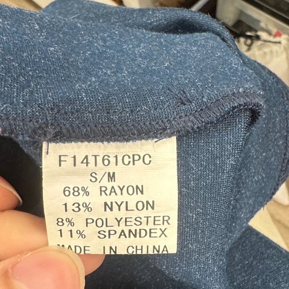 Amélline Navy Blue Dress with Black Accent - Picture 2 of 4